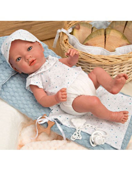 Bild von ARIAS PUPPE WIEDERGEBOREN CLAUDIA 38 CM.  CELESTIAL WICKELAUFLAGENABDECKUNG