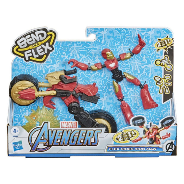 Bild von Avengers Bend und Flex Iron Man mit Gelenkfahrzeug