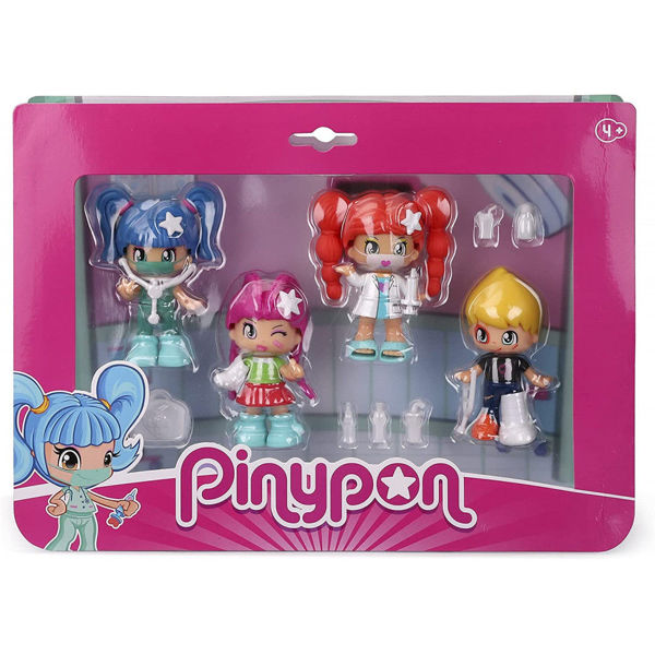 Bild von Pinypon-Pack mit 4 Figuren mit medizinischem Thema