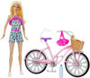 Bild von Barbie - Spielset mit beweglichem Puppenfahrrad mit Zubehör