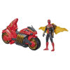Bild von Spider-Man-Charakter mit Motorradfahrzeug