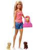 Bild von Barbie-Set mit 3 Welpen-Badewanne und Zubehör
