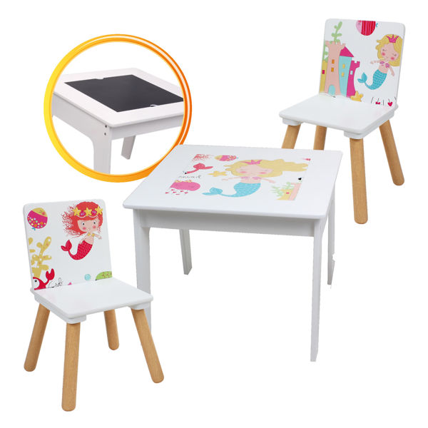 Bild von TABELLE MIT TAFEL UND 2 SIREN-STÜHLEN