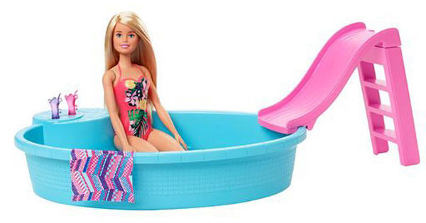 Bild von Barbie GHL91 Puppen-Spielset mit Pool und Zubehör