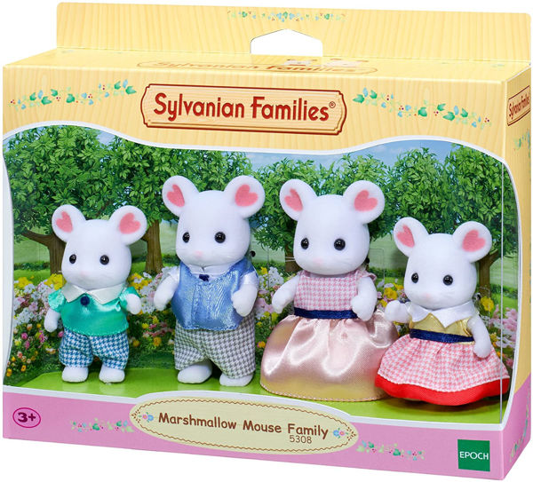 Bild von Familie der weißen Marshmallow-Mäuse