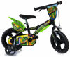 Bild von 12 "Kinderfahrrad Eva 1 Dinosaurier Bremse Schwarz und Grün