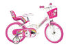 Bild von Fahrrad für Mädchen 16 "2 Bremsen Einhorn Weiß und Rosa