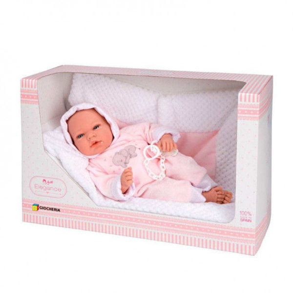 Bild von ARIAS BEBE 40CM ROSA STRAMPLER MIT ECHTEM GEWICHT