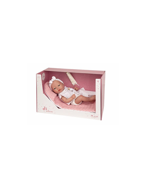 Bild von ARIAS REBORN GARA PUPPE 38 CM.  ROSA WICKELAUFLAGENABDECKUNG