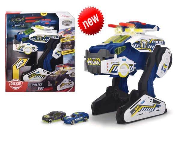Bild von Police Bot 35 Cm L&s + 2 Auto Die Cast