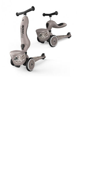 Bild von Scoot And Ride Highwaykick 1 Lifestyle - Pilota E Monopattino 2in1 1-5 Anni | Linee Marroni