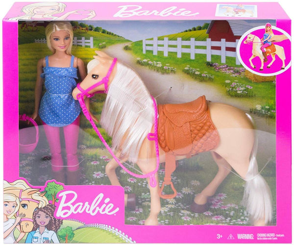 Bild von Barbie Con Cavallo Fxh13
