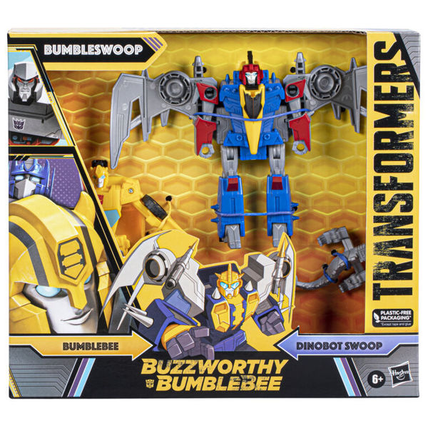 Bild von Transformers Buzzworthy Bumblebee Dino Swoop Combiner Bumbleswoop