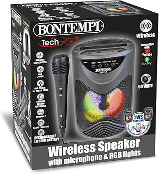 Bild von Cassa Acustica Wireless Con Microfono E Luci