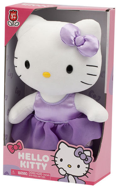 Bild von Peluche Hello kitty Purple Satin 30cm