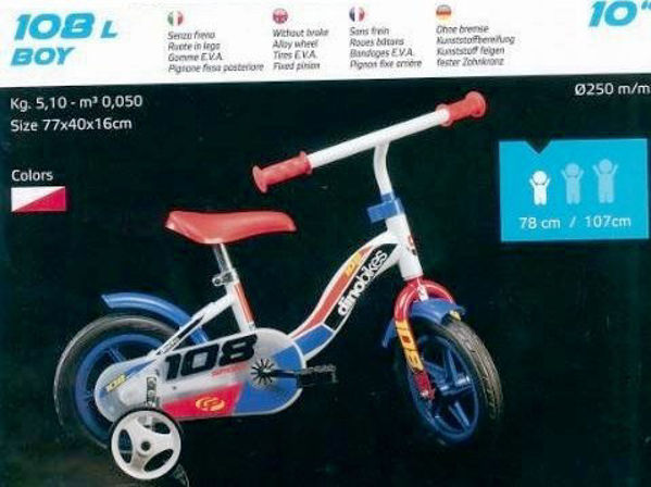 Bild von Bici 10" Rossa/blu/bianco
