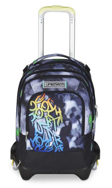 Bild von Zaino Trolley Seven Jack 3 Ruote Staccabile Sprint Paint Boy