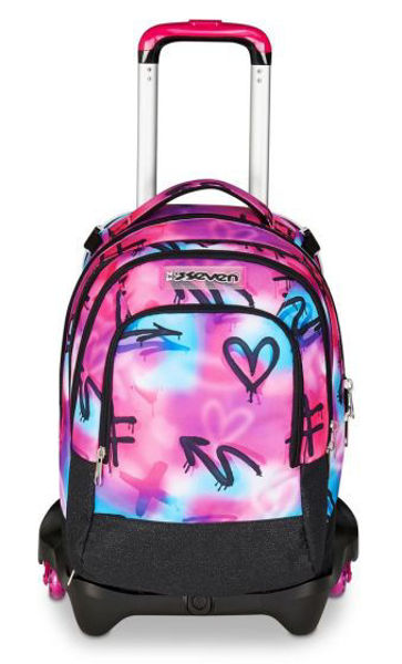 Bild von Zaino Trolley Seven Jack 3 Ruote Staccabile Sprint Paint Girl