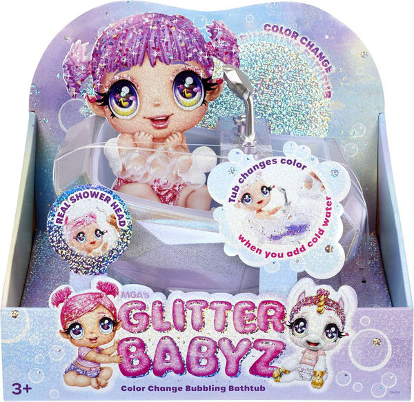 Bild von Glitter Babyz Vasca Magica Con Bolle, Cambio Colore