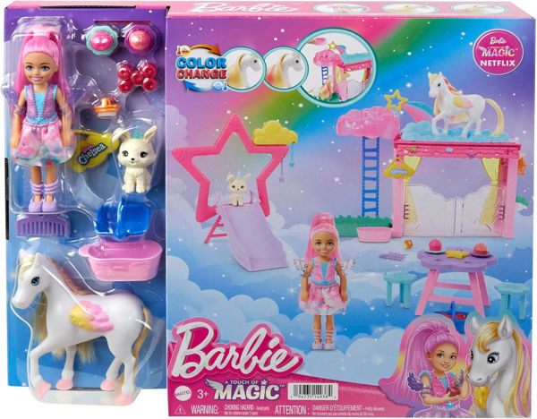 Bild von Barbie Un Tocco Di Magia - Playset Con Bambola Chelsea E La Piccola Cavalla Alata Pegaso