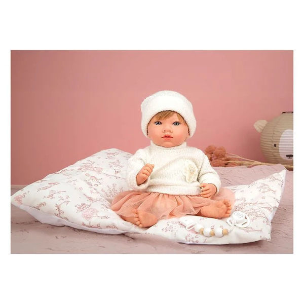Bild von Arias Reborn Julia Rosa Con Cuscino 40 Cm
